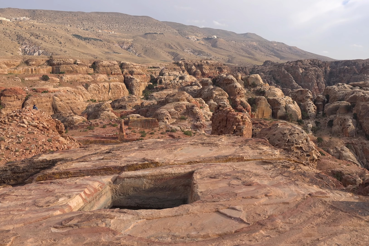 The breathtaking panorama from the High Palace of Sacrifice in Petra