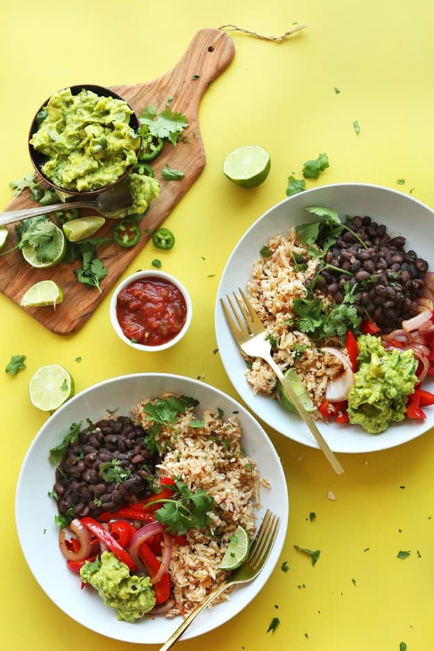 Cauliflower Rice Burrito Bowl: Healthy Meal Prep Ideas Ready in 30 minutes or less