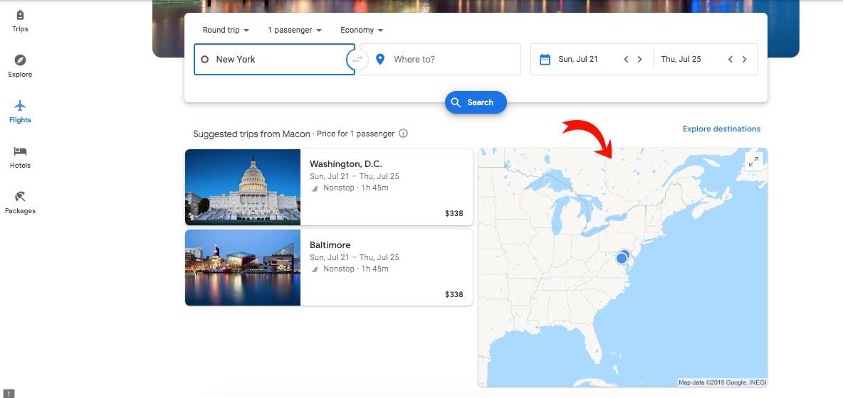 Google flights map: a great way to help you to get cheap flights