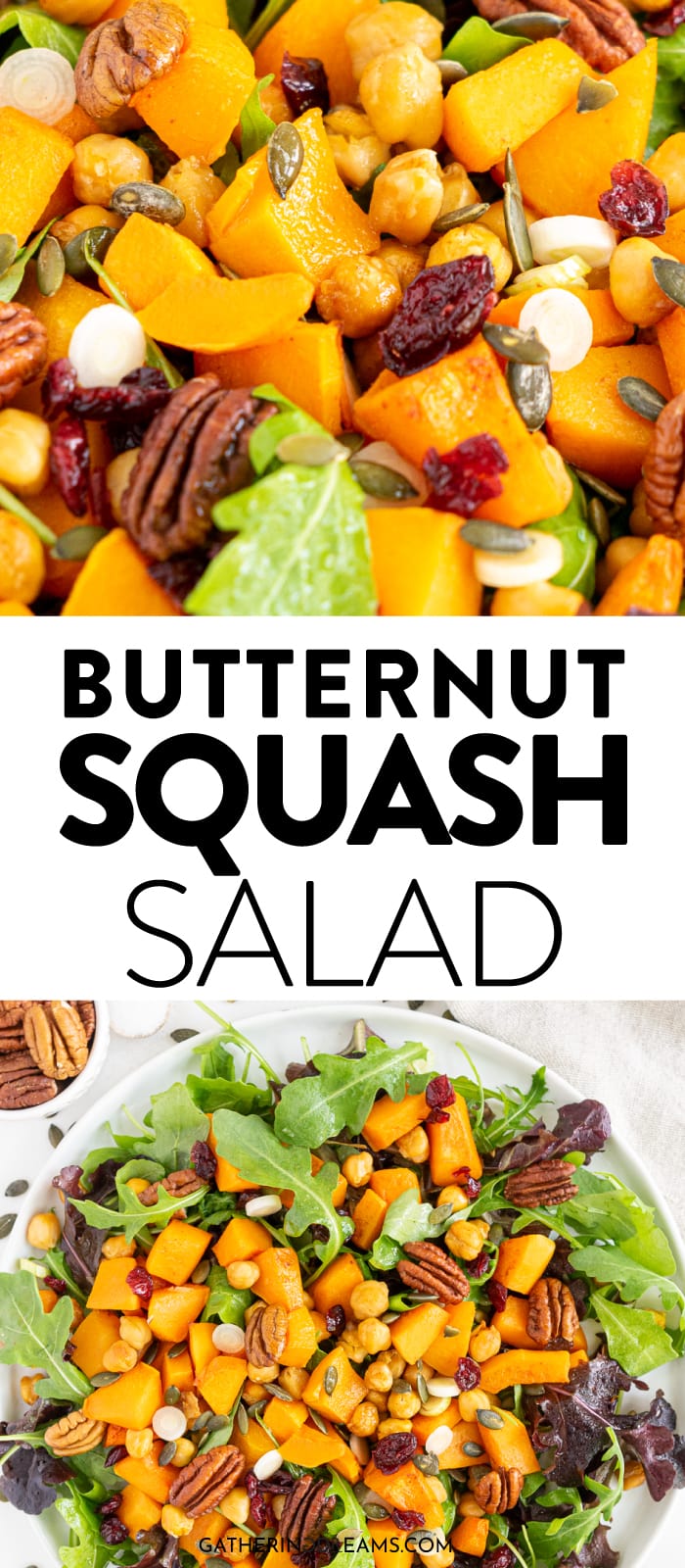 Roasted Butternut Squash Salad (Hearty + Vegan)