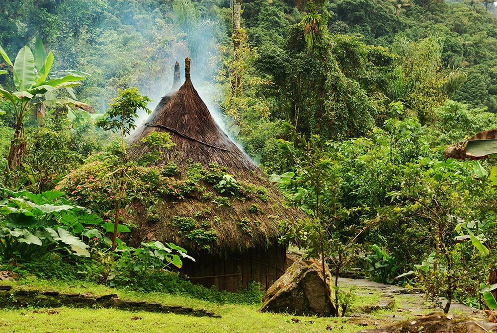 Small Hut in Northern Colombia: one of the cheapest places to visit in South America