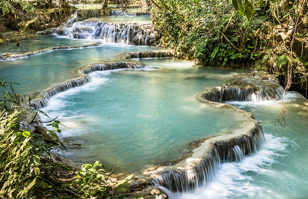 Kuang Si Falls - Waterfalls at Luang Prabang, Laos