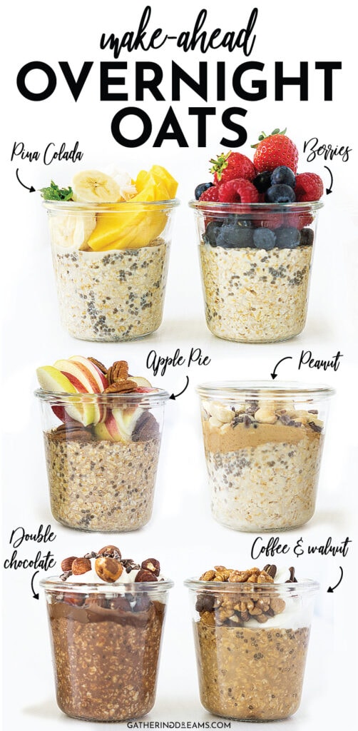 Easy Overnight Oats (6 Recipes + FAQ and Tips)