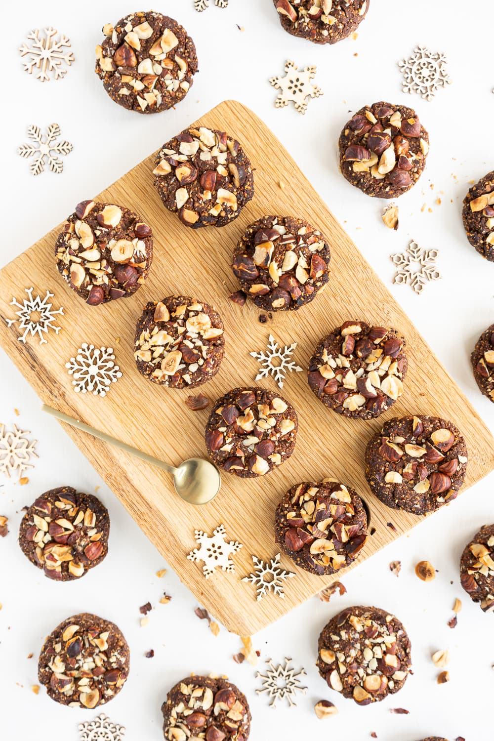 Top view of Chocolate Hazelnut cookies