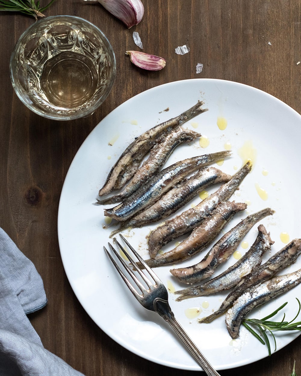 Restaurants in Cinque Terre: a plate of anchovies