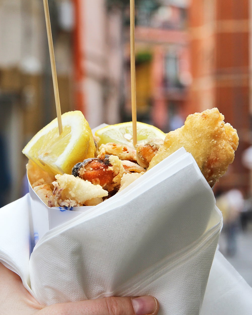 Restaurants in Cinque Terre: Fritto Misto in a cone