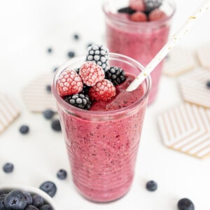 Quick to make and naturally sweet, this thick and creamy berry smoothie is incredibly refreshing and extremely satisfying. The best berry smoothie ever!