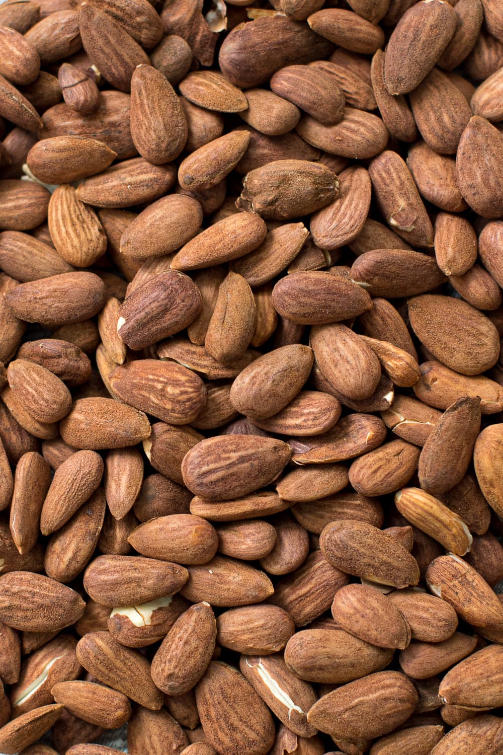 Top view of almonds