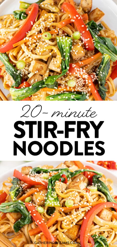 Vegan Stir-Fry Noodles (With Crispy Tofu) - Gathering Dreams