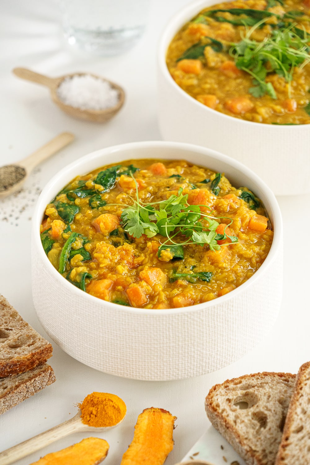 Red Lentil Soup With Spinach And Carrots - Gathering Dreams