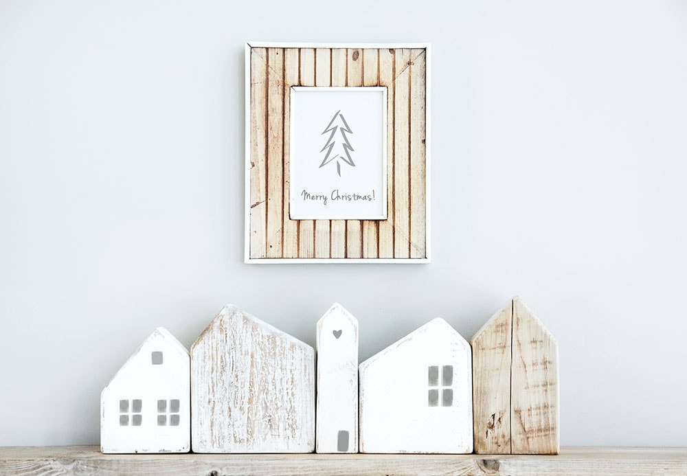 A photo of Scandi Christmas decorations as an example of the top stock photos to sell online
