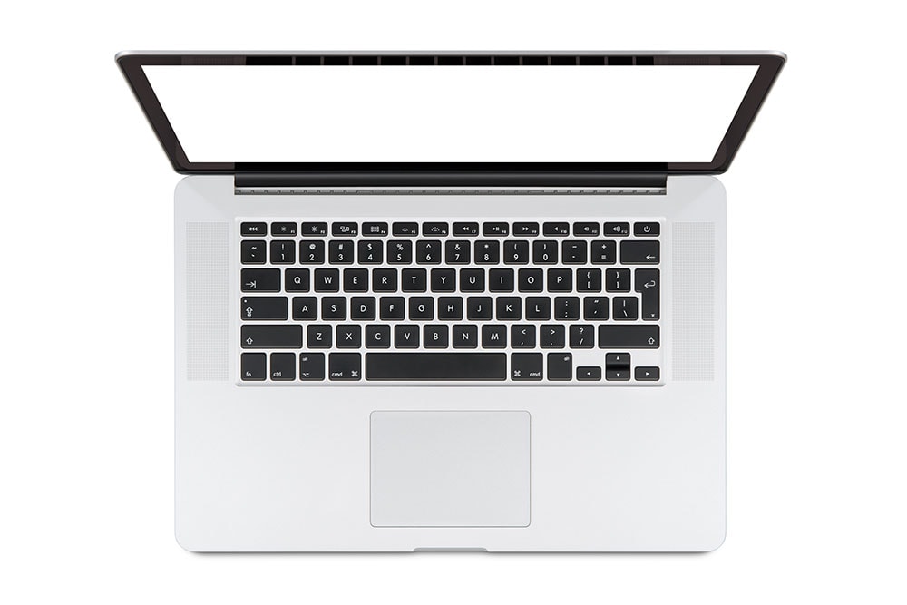 A photo of laptop on a white background as an example of the top stock photos to sell online