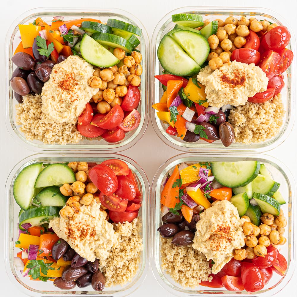 Mediterranean Lunch Box Meal Prep Recipe Cart