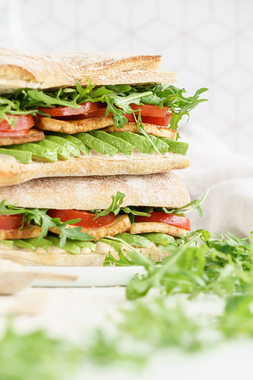 Smoked Tofu Ciabatta Sandwich - Gathering Dreams
