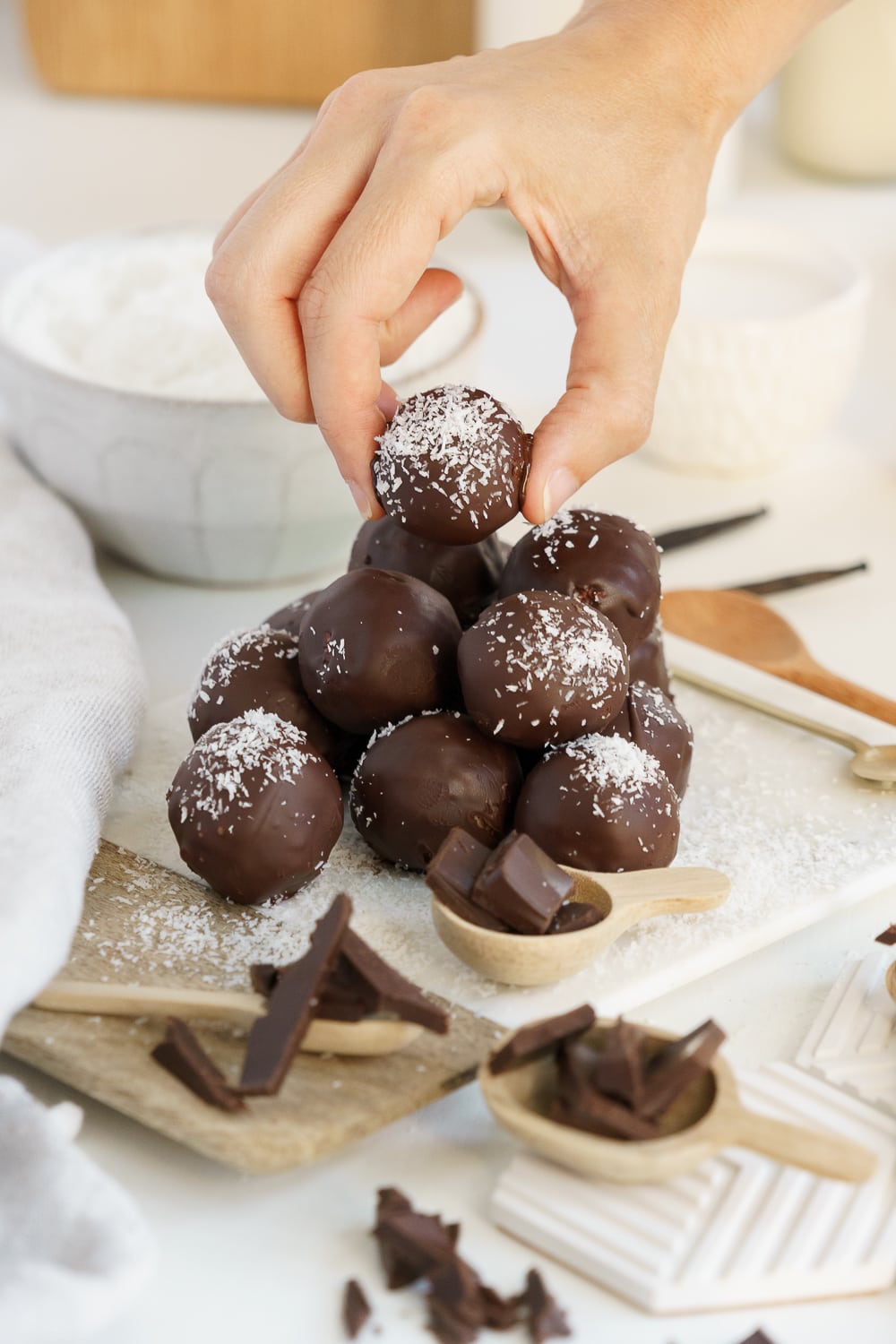 hand holding a bounty ball