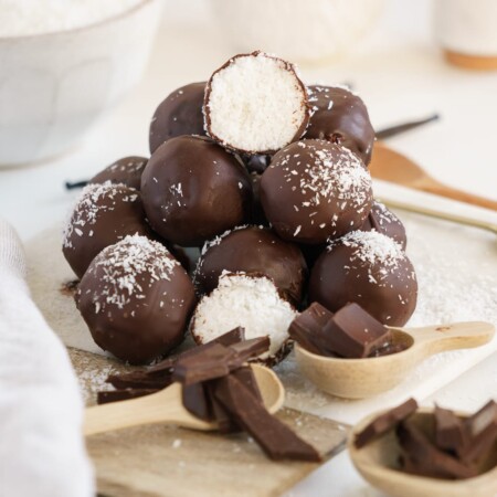 close up of bounty balls