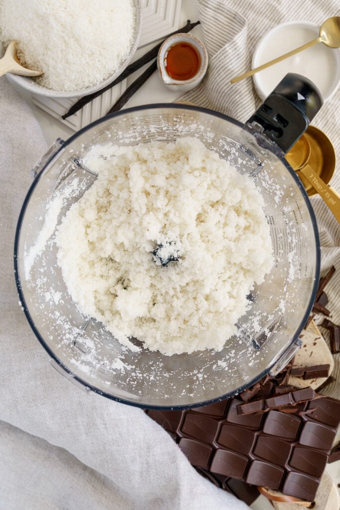 coconut in a food processor
