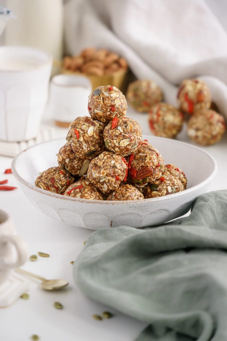 A bowl of No-Bake Granola Balls
