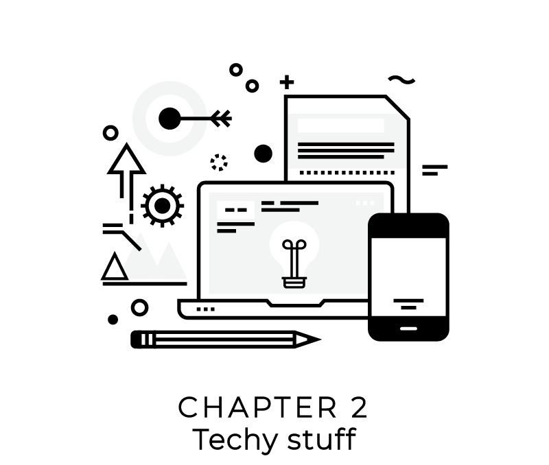 Chapter 2 icon: Techy stuff