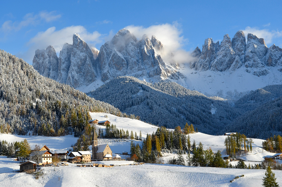 St. Magdalena, a beautiful village on the Dolomites (Italy)