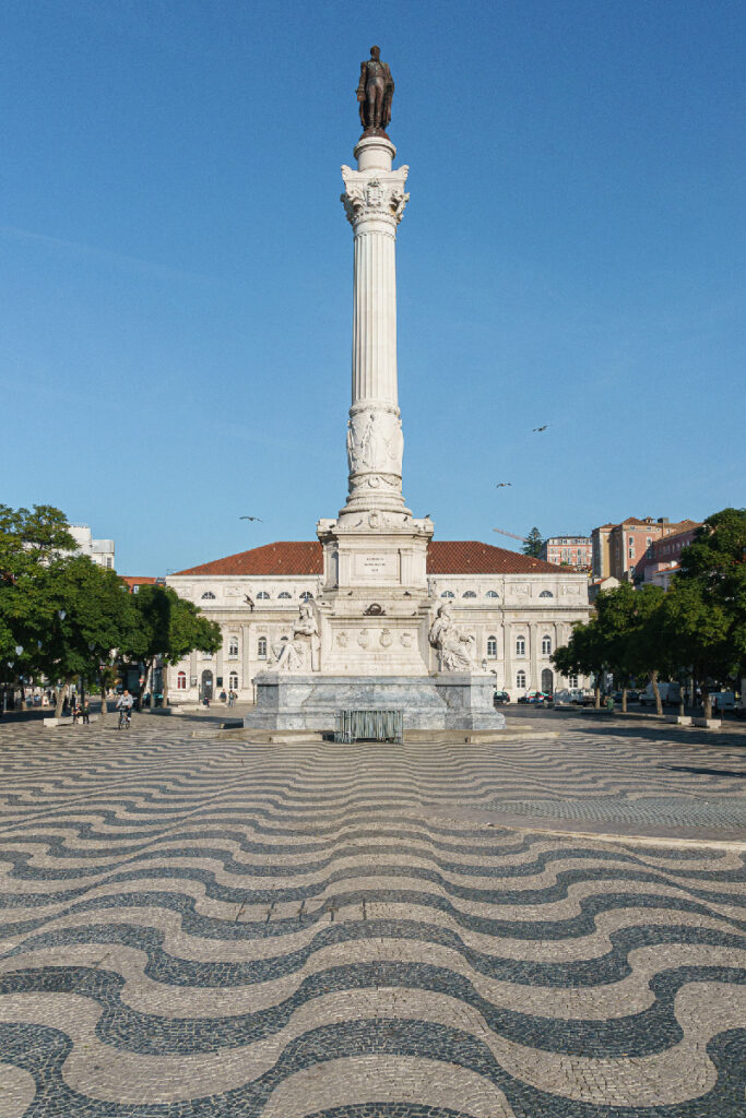 Rossio Square's traditional tiles