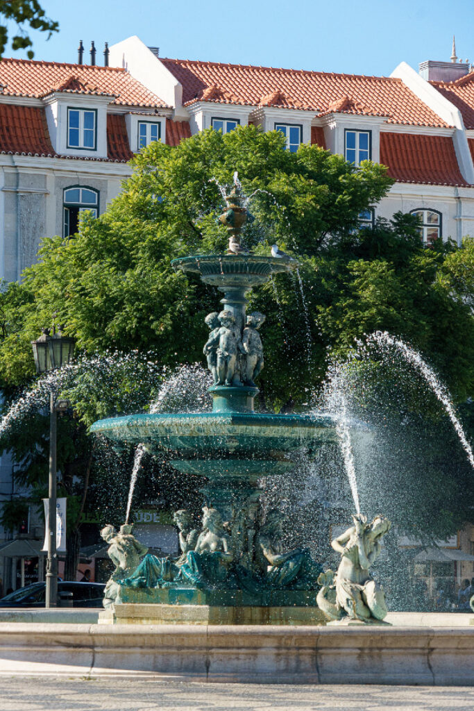Rossio Square mermaids' fountain