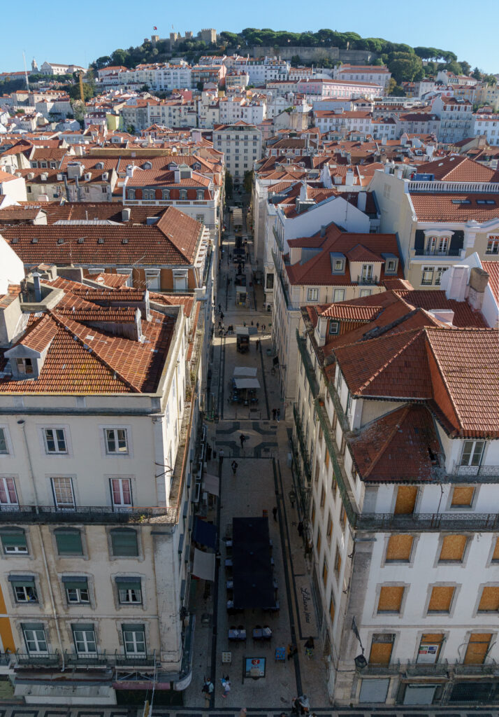 The beautiful view from Santa Justa Elevator