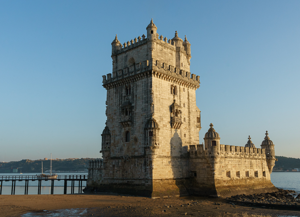 Torre De Bel&eacute;m in Lisbon during low tide