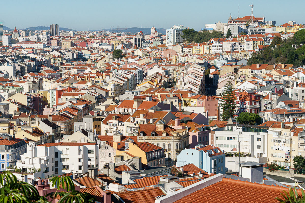 A beautiful panorama in Lisbon