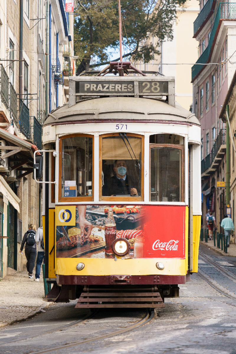 Tram 28 in the Alfama District