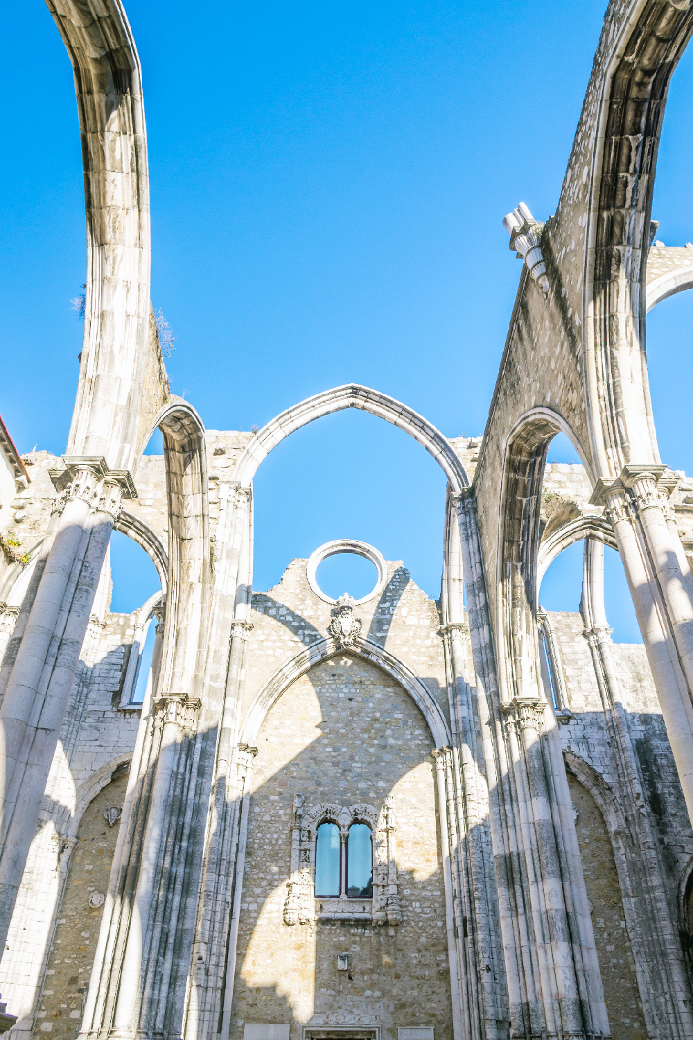 Aspect of the ruined main nave of Carmo Convent