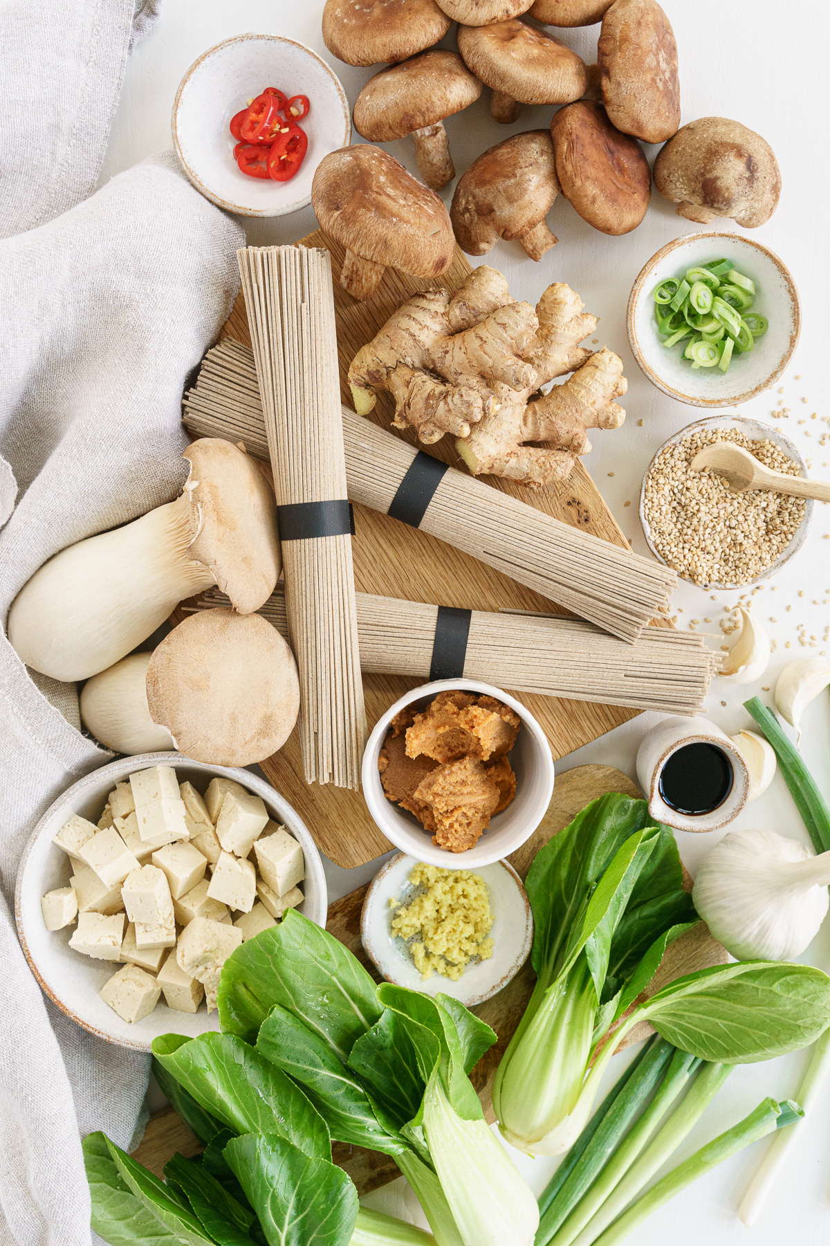 ingredients for vegan ramen
