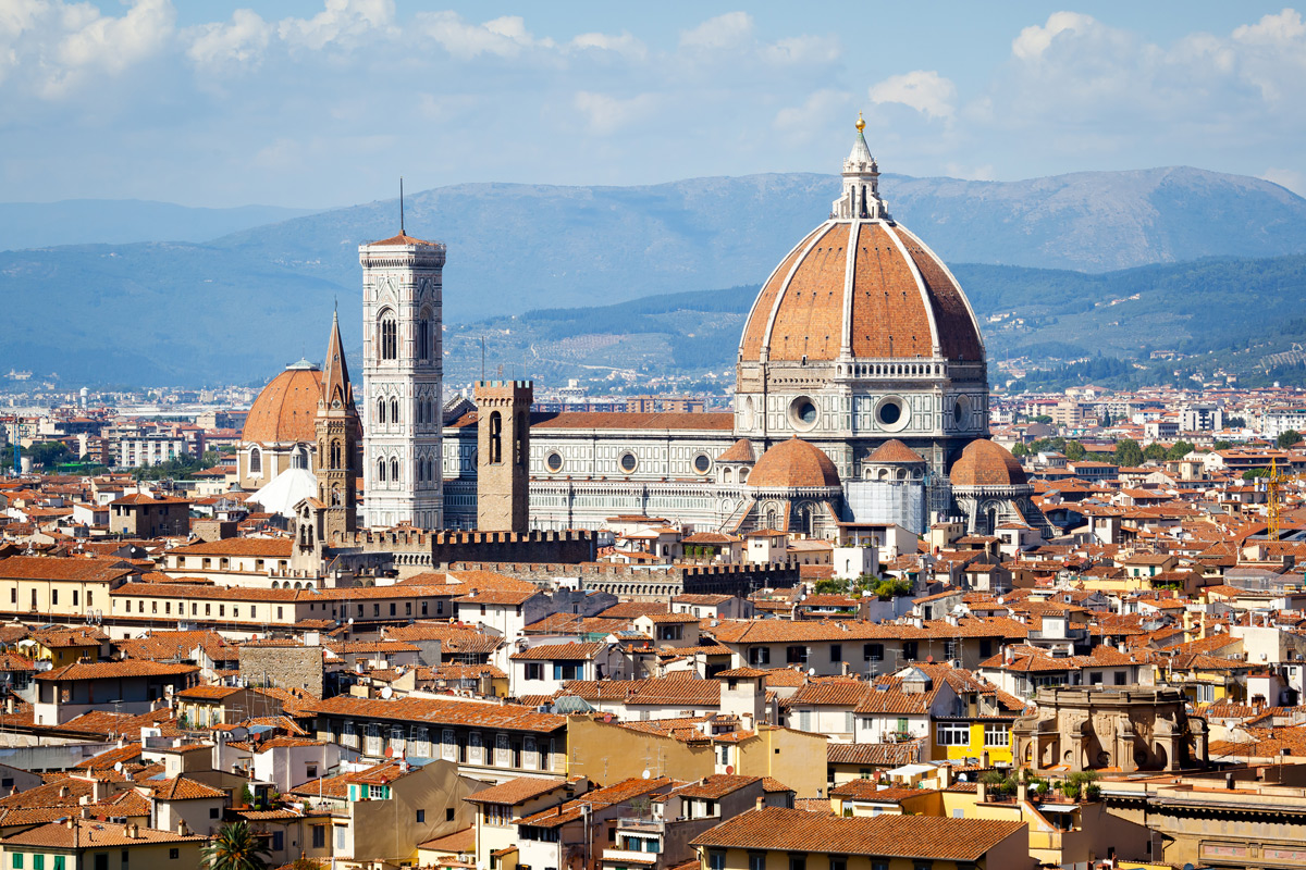 Florence's rooftops in Tuscany