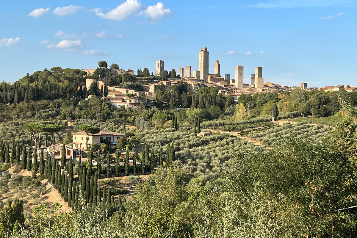 Beautiful view of San Gimignano, in Tuscany