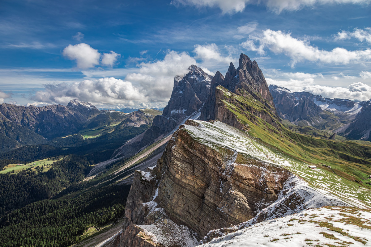 The Beautiful Seceda Mountain in the Italian Dolomites