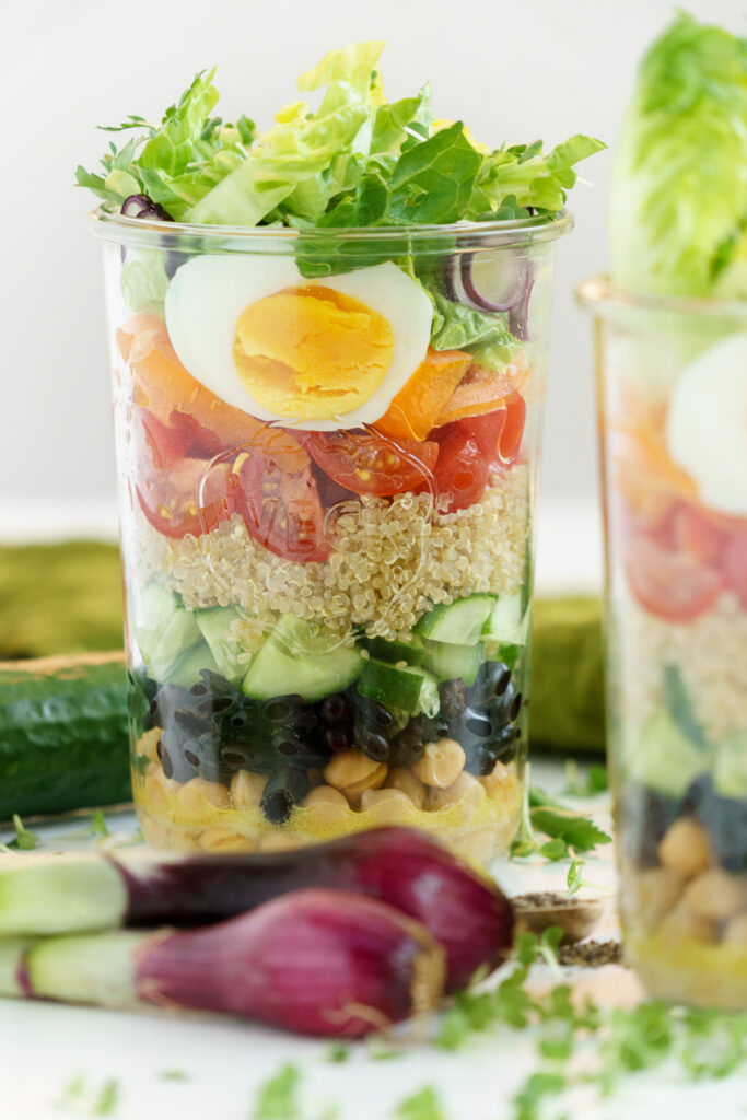 protein salad in a jar
