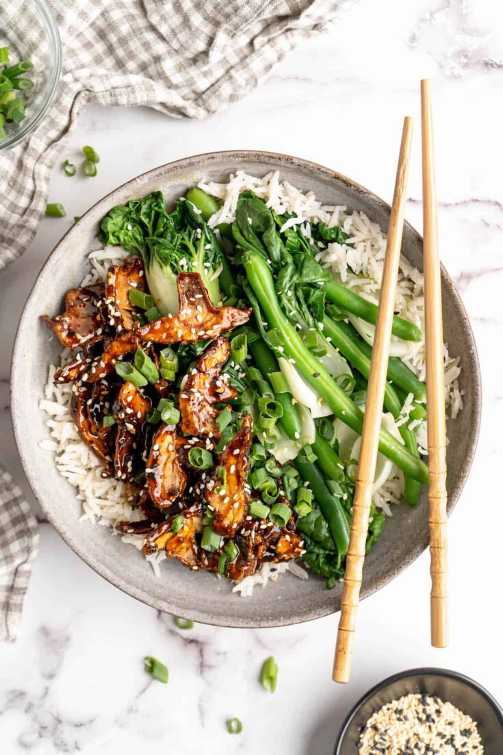 Image for Sticky Sesame Shiitakes Meal Prep Bowls