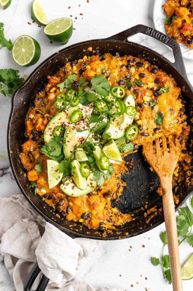 Image for Vegan Cheesy Quinoa Enchilada Skillet