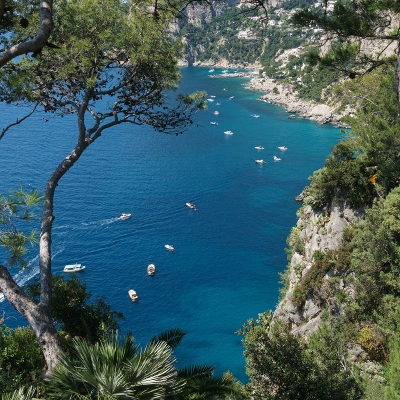 Capri coastline view