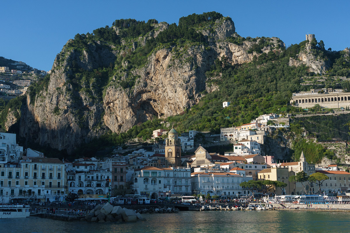 View of Amalfi from the boat