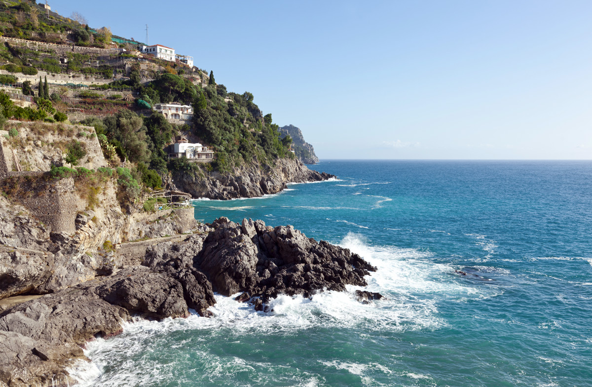 Beautiful coastline around Maiori