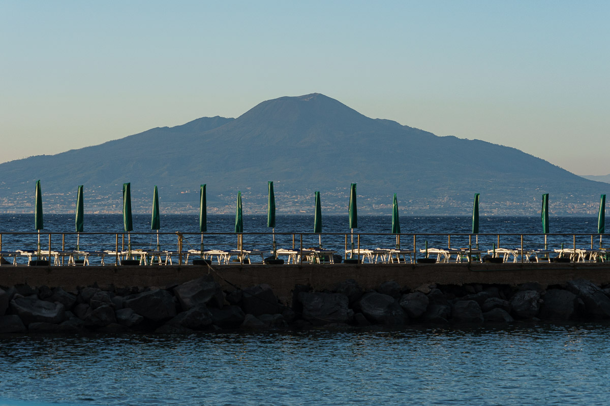 A stunning view of Mount Vesuvio, from Sorrento
