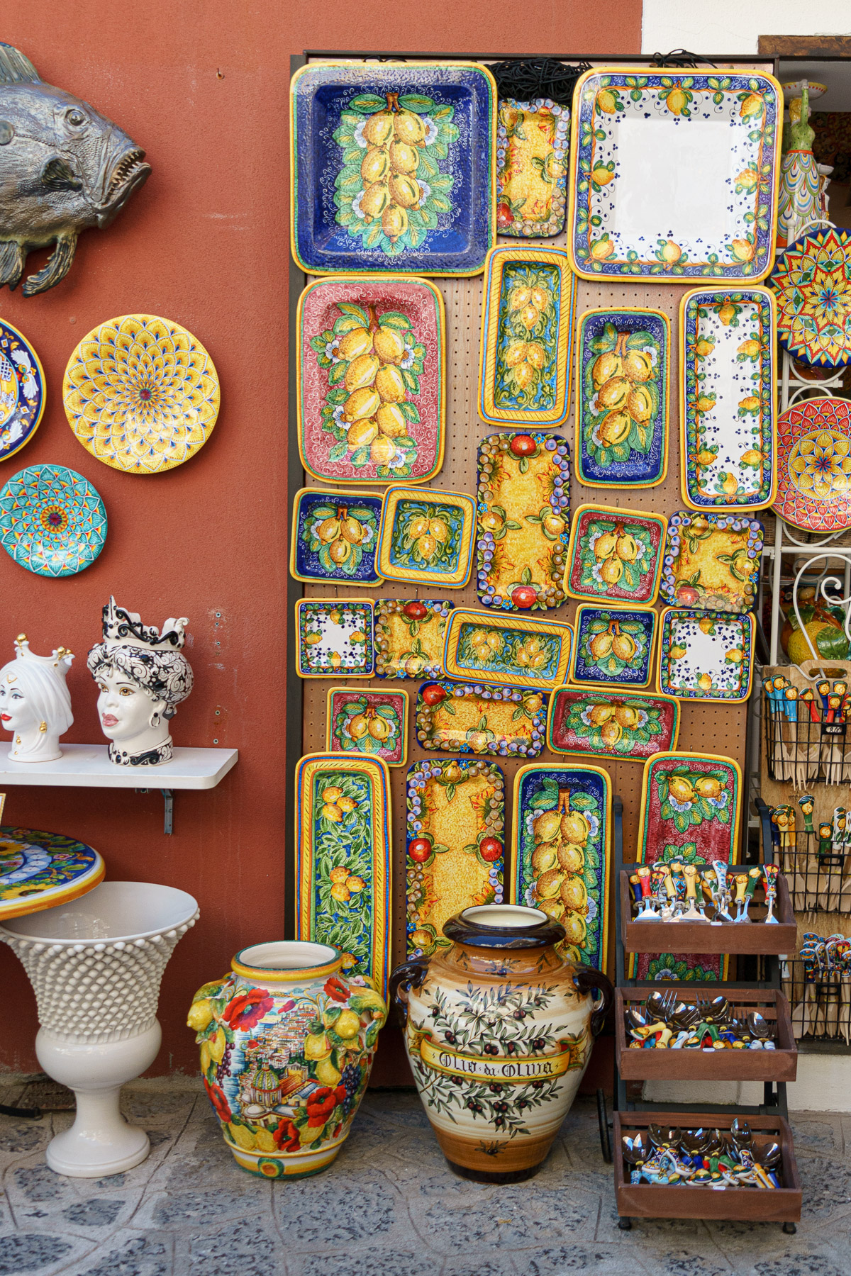 A ceramics shop in Positano