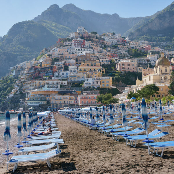 A beautiful view of Positano from the beach