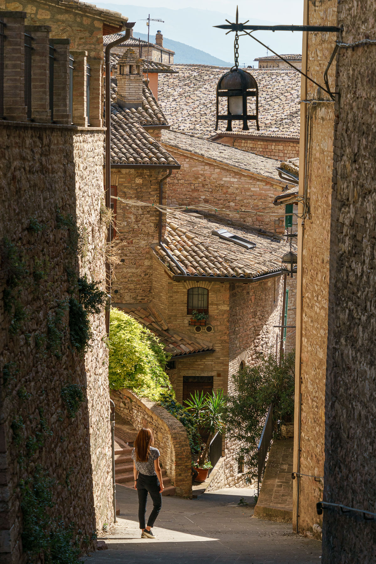 A beautiful street in Assisi, Italy