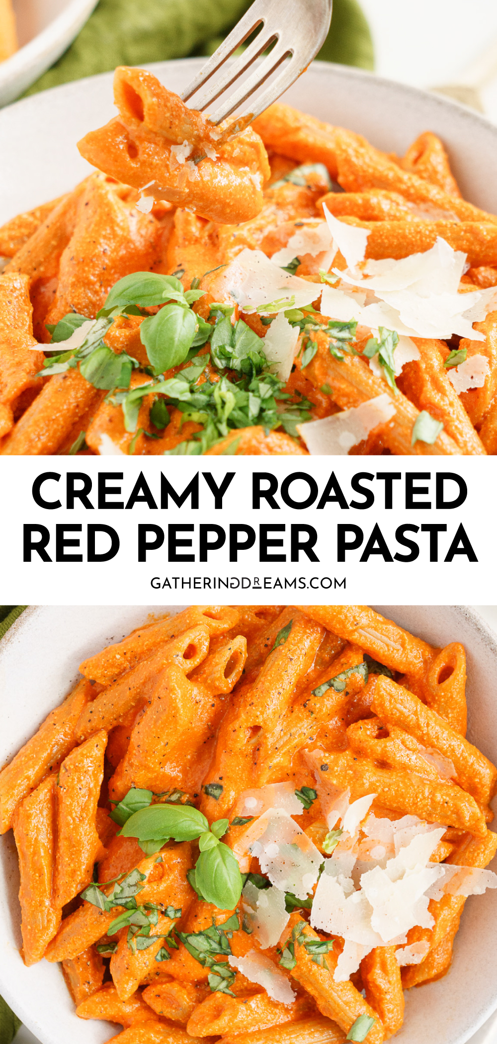 Roasted Red Pepper Pasta - Gathering Dreams