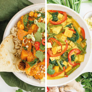 Collage of curry recipes