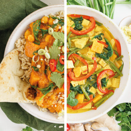 Collage of curry recipes