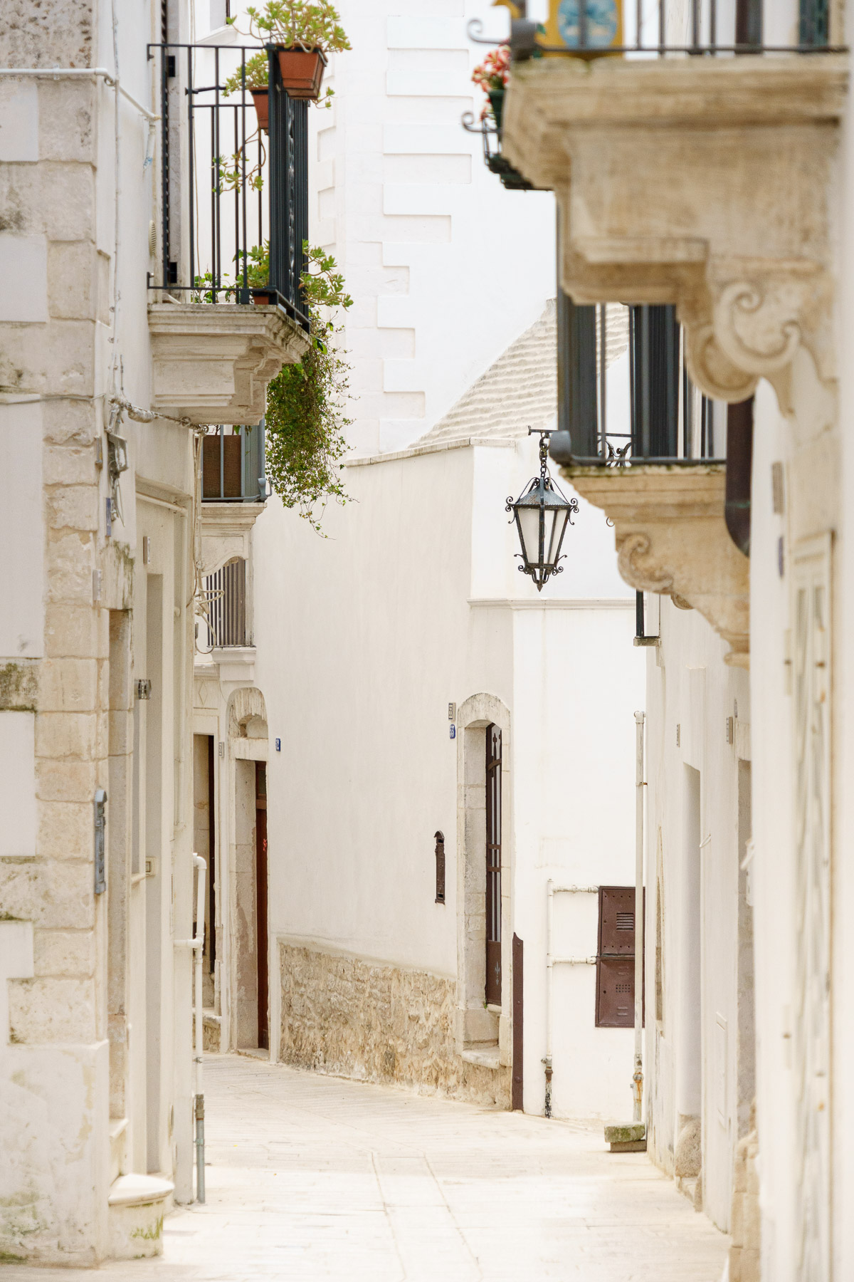Cute white street in Martina Franca