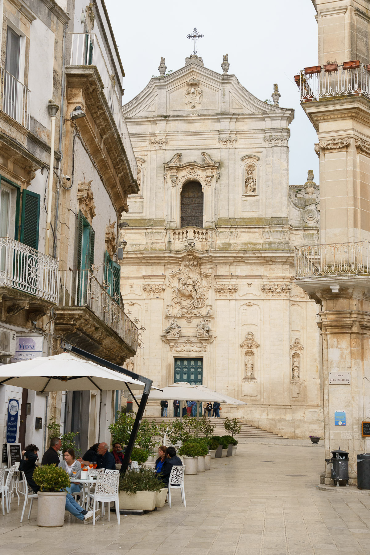 Piazza Maria Immacolata with the beautiful Basilica di San Martino